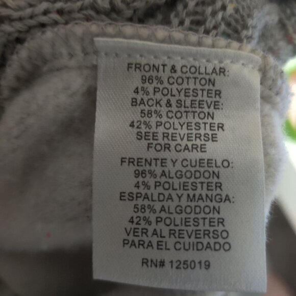 Joseph A. Cable Knit Gray Confetti Rainbow Cowl Neck Women's Sweater S Petite - Picture 6 of 7